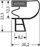 Uszczelka PCV wciskana z magnesem JPC-118